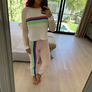 Wildfox Mellow Stripe Easy Sweat Set